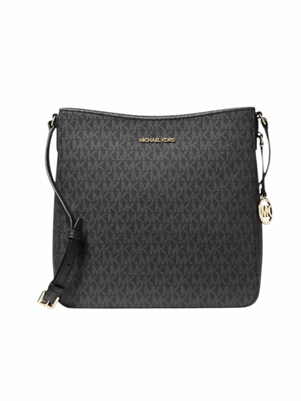 Women’s Michael Kors Jet Set Travel Large Crossbody Messenger Bag Black MK Logo